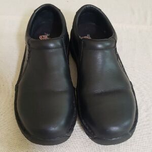 Red Wing Shoes Womens 7.5 Black Leather Slip On Loafers Steel Toe Work Utility
